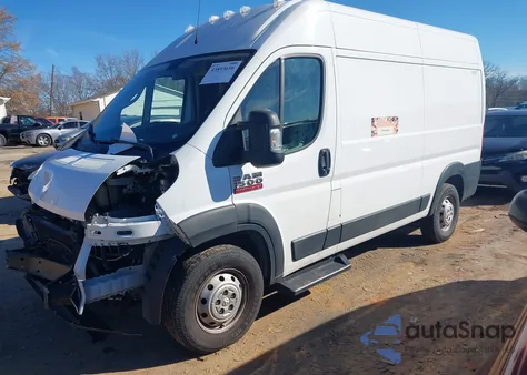 2020 Ram Promaster 1500 High Roof 136 Wb z USA, uszkodzony, nr VIN 3C6TRVBG6LE127235